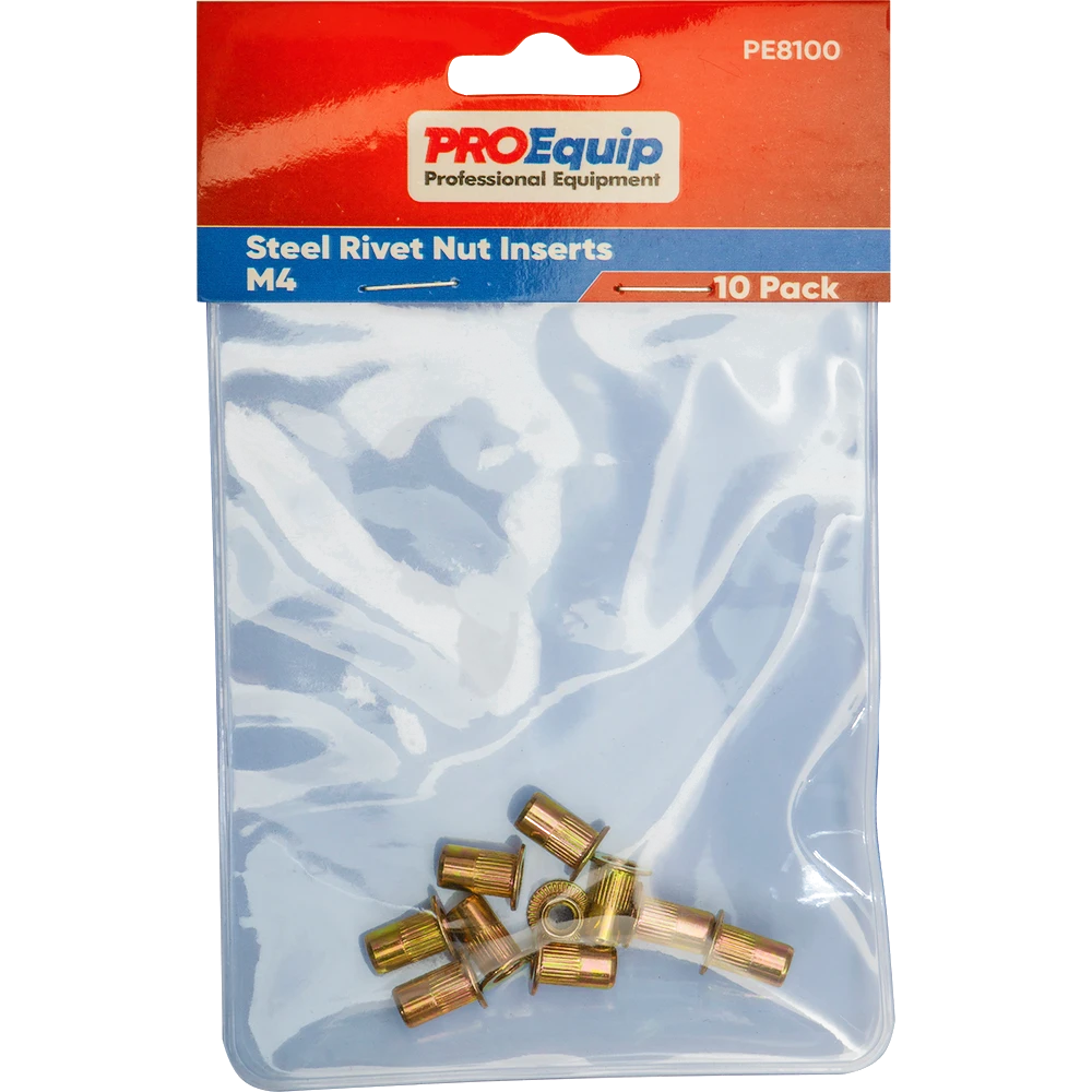ProEquip M4 Steel Rivet Nut Inserts - 10pk