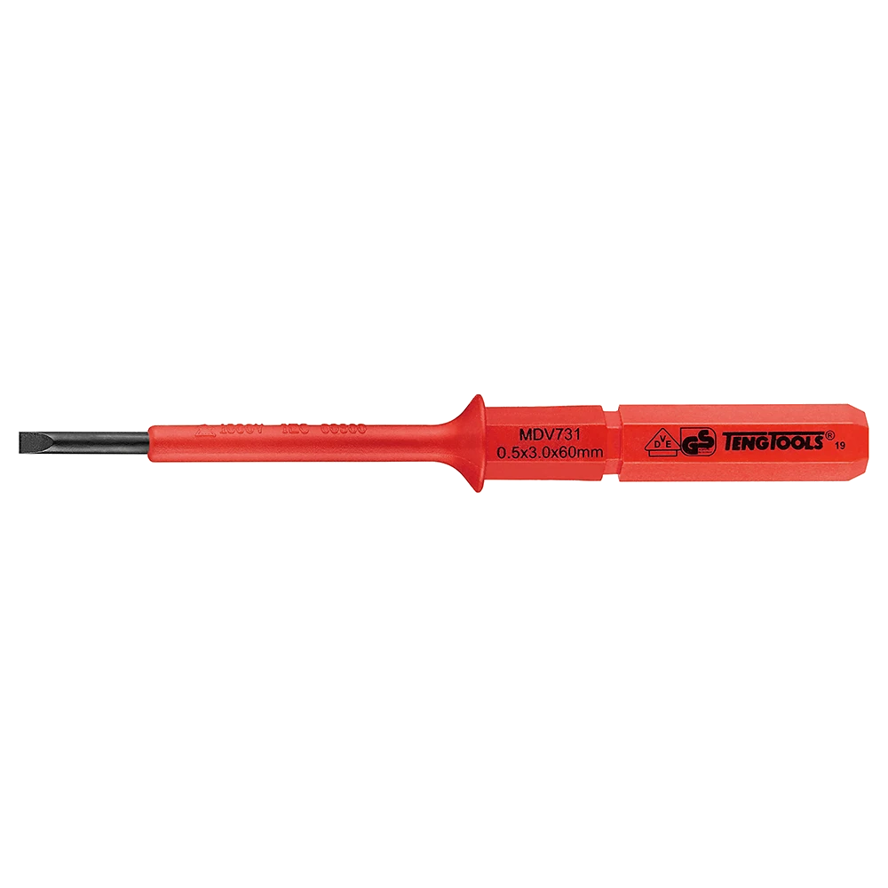 Teng 1000V Screwdriver Interchangeable 3 x 60mm Flat