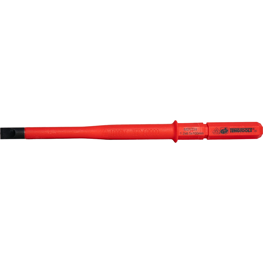 Teng 1000V Screwdriver Interchangeable 6.5 x 100mm Flat Slim