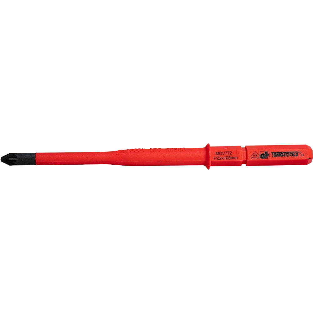 Teng 1000V Screwdriver Interchangeable PZ2 x 100mm Slim