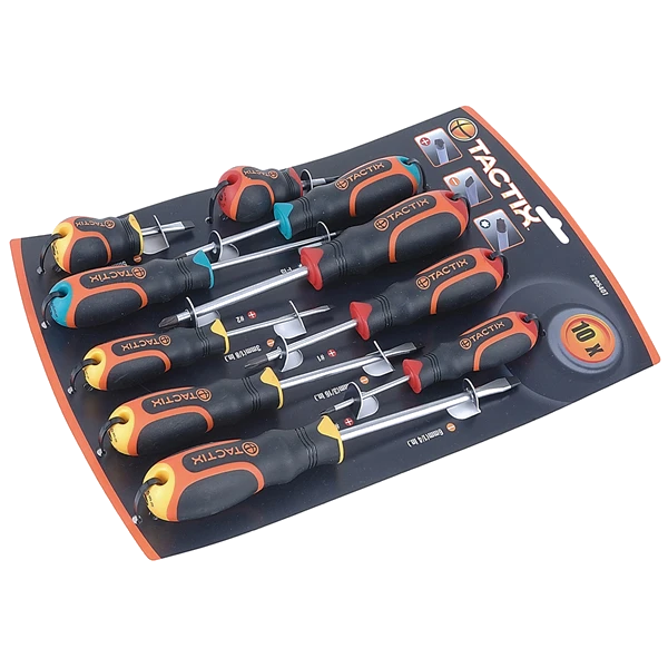 Tactix 10pc Screwdriver Set