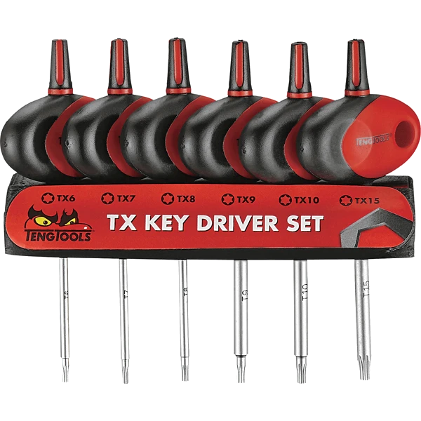 Teng 6pc MD Mini TX T-Handle S/Driver Set w/Holder