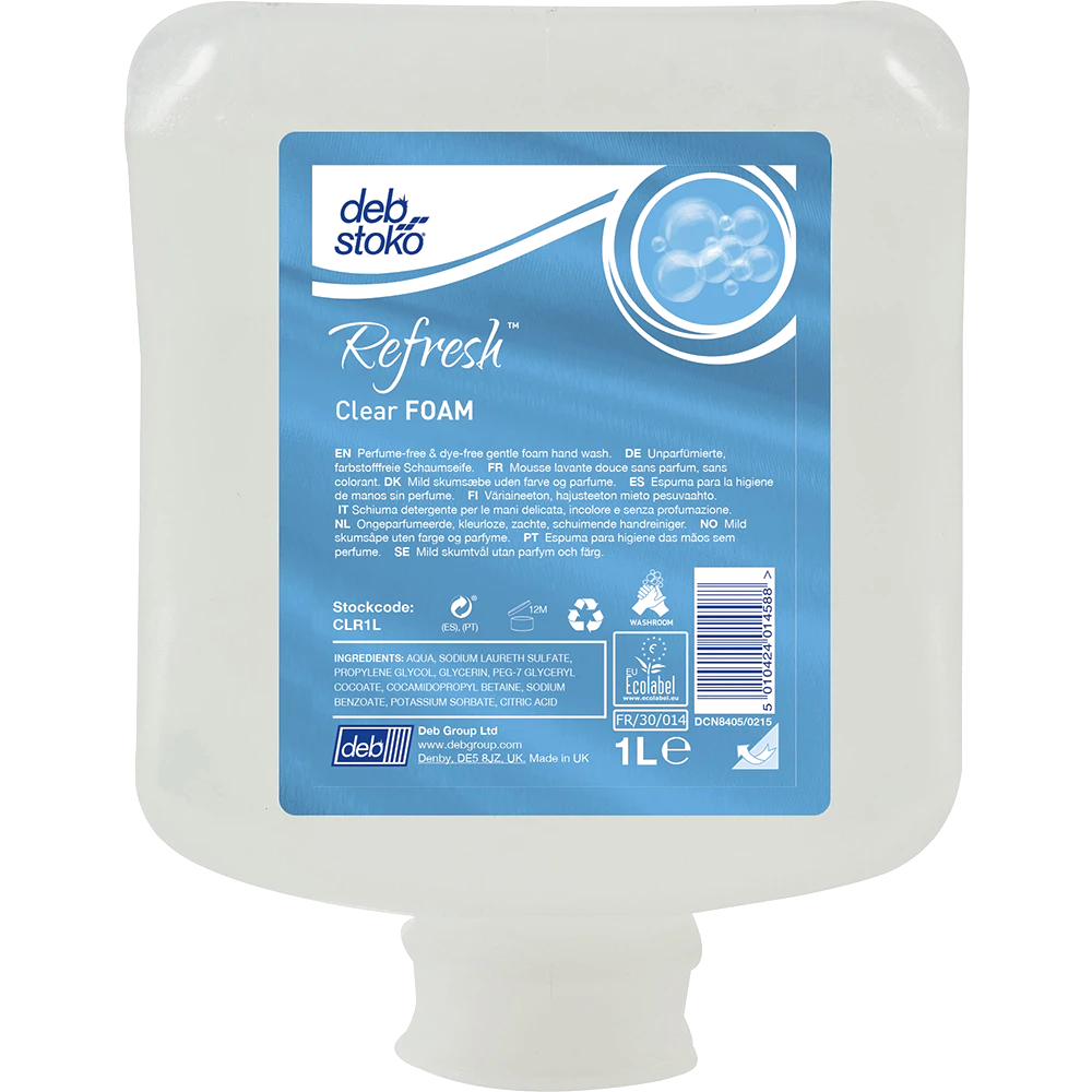 Deb|Stoko Refresh Clear Foam - 1L Cartridge