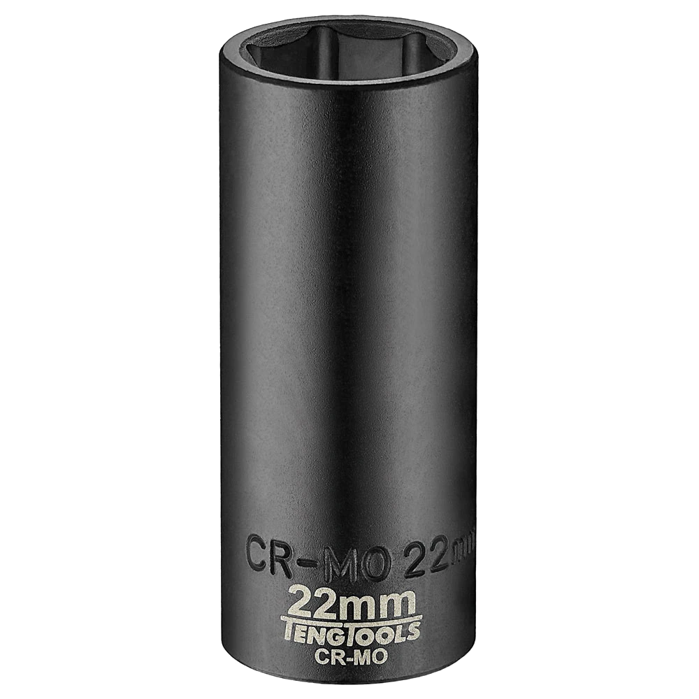 Teng 1/2in Dr. Deep Impact Socket 22mm ANSI