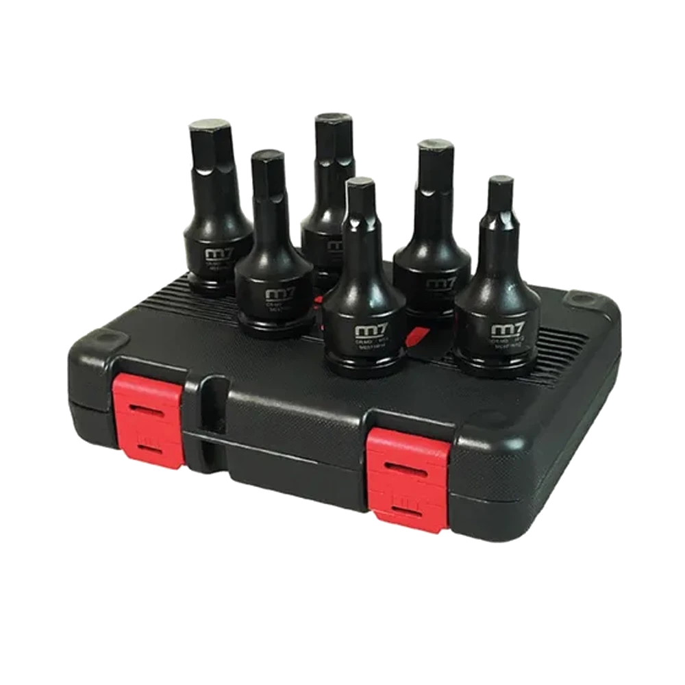 M7 In Hex Impact Socket Set 3/4in Dr. MM 6pc