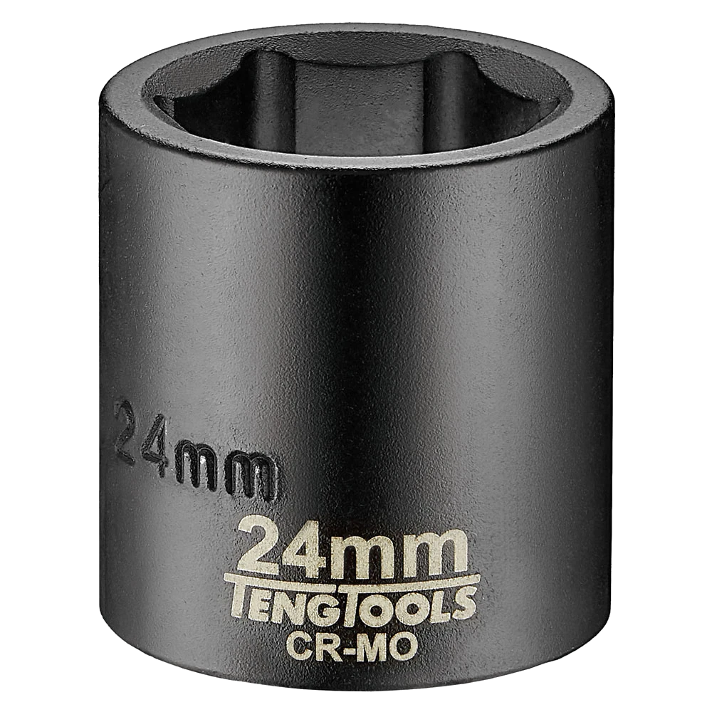 Teng 1/2in Dr. Impact Socket 24mm ANSI