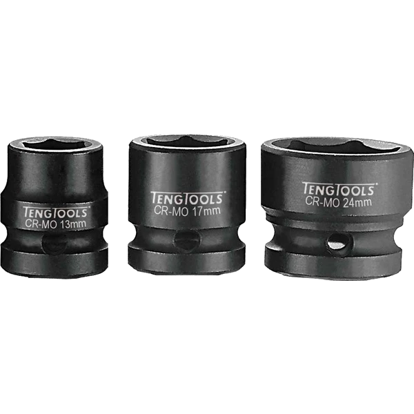 Teng 1/2in Dr. Stubby Impact Socket 10mm DIN