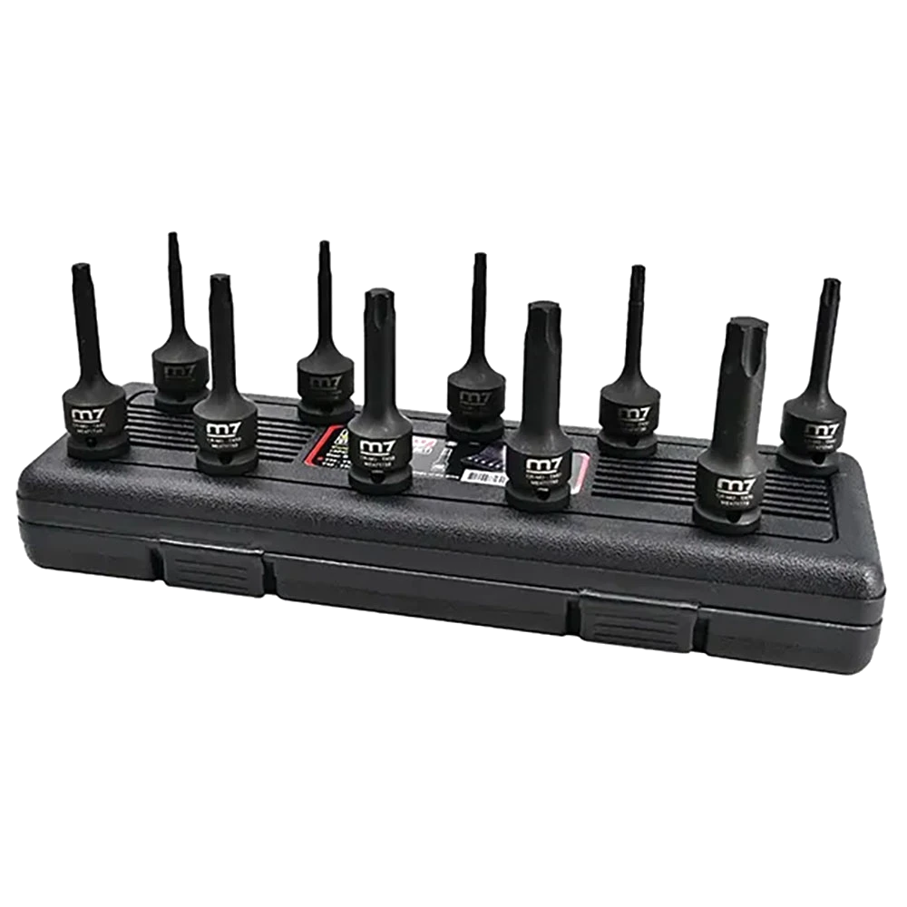 M7 10pc Impact Torx Socket Set 1/2in Dr. T20-T70