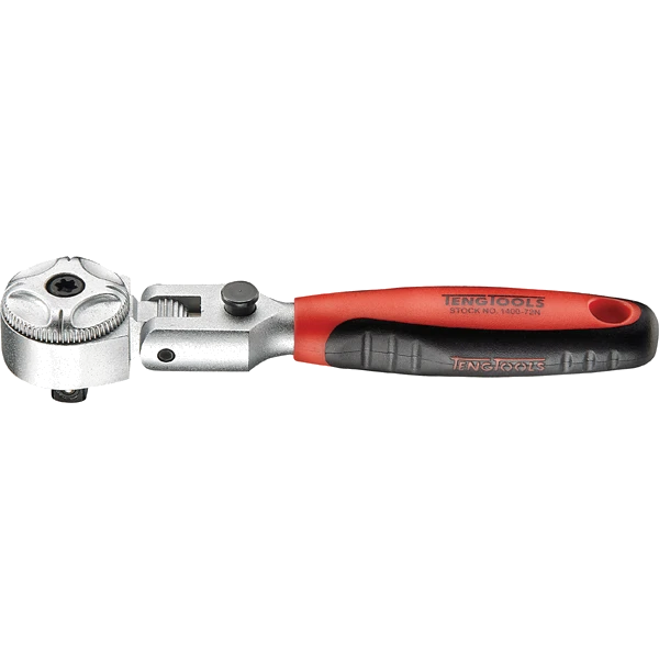Teng 1/2in Dr. Flex-Head Stubby Ratchet Handle 72T