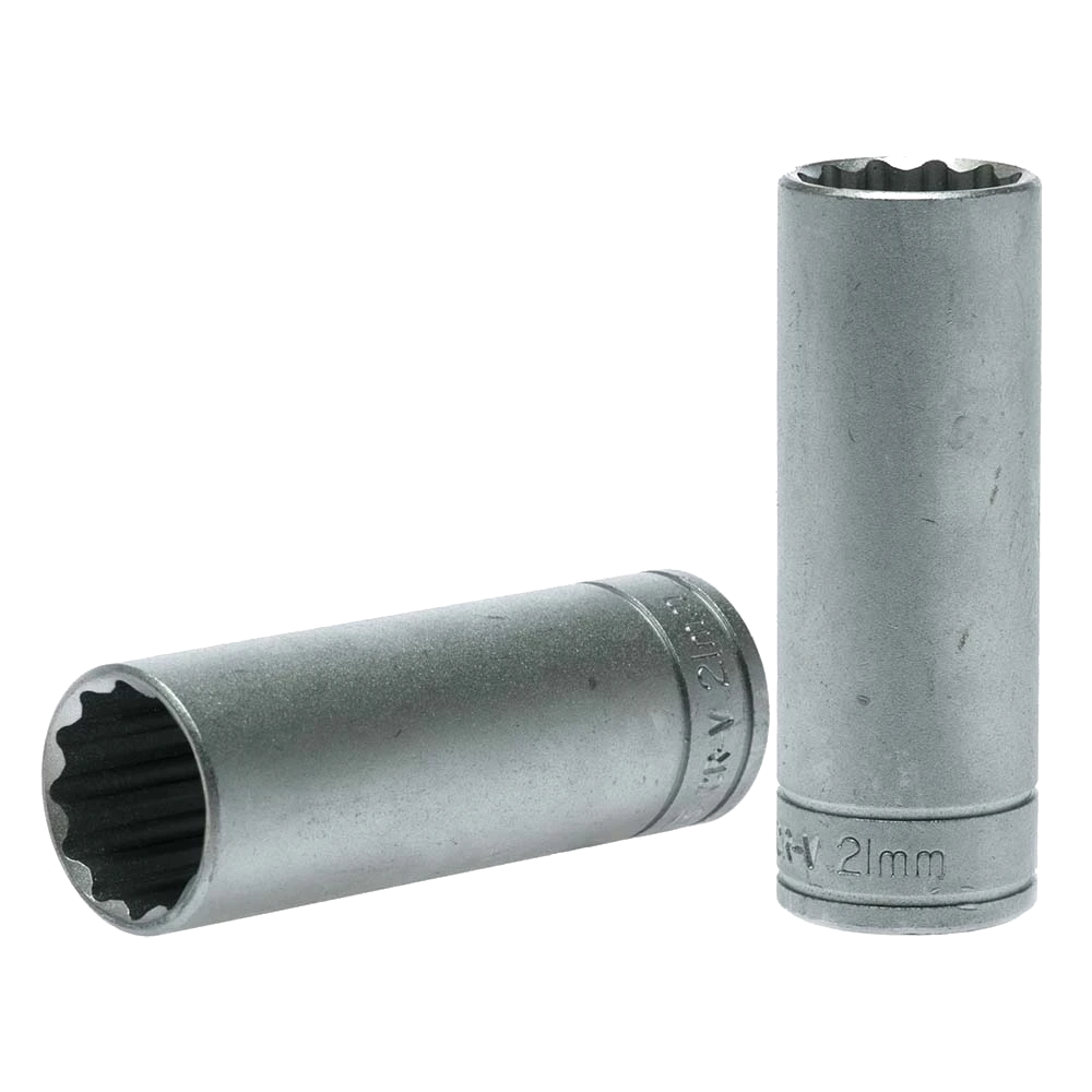Teng 1/2in Dr. Deep Socket 21mm 12Pnt