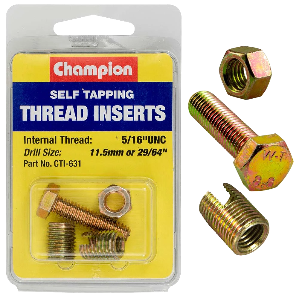 Champion S/Tapp. Thread Insert - 5/16in UNC -2pk