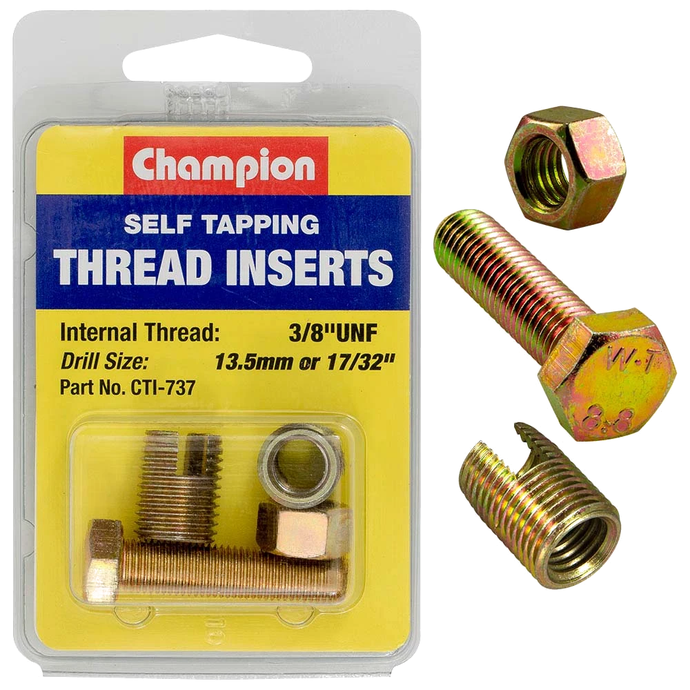 Champion S/Tapp. Thread Insert - 3/8in UNF -2pk