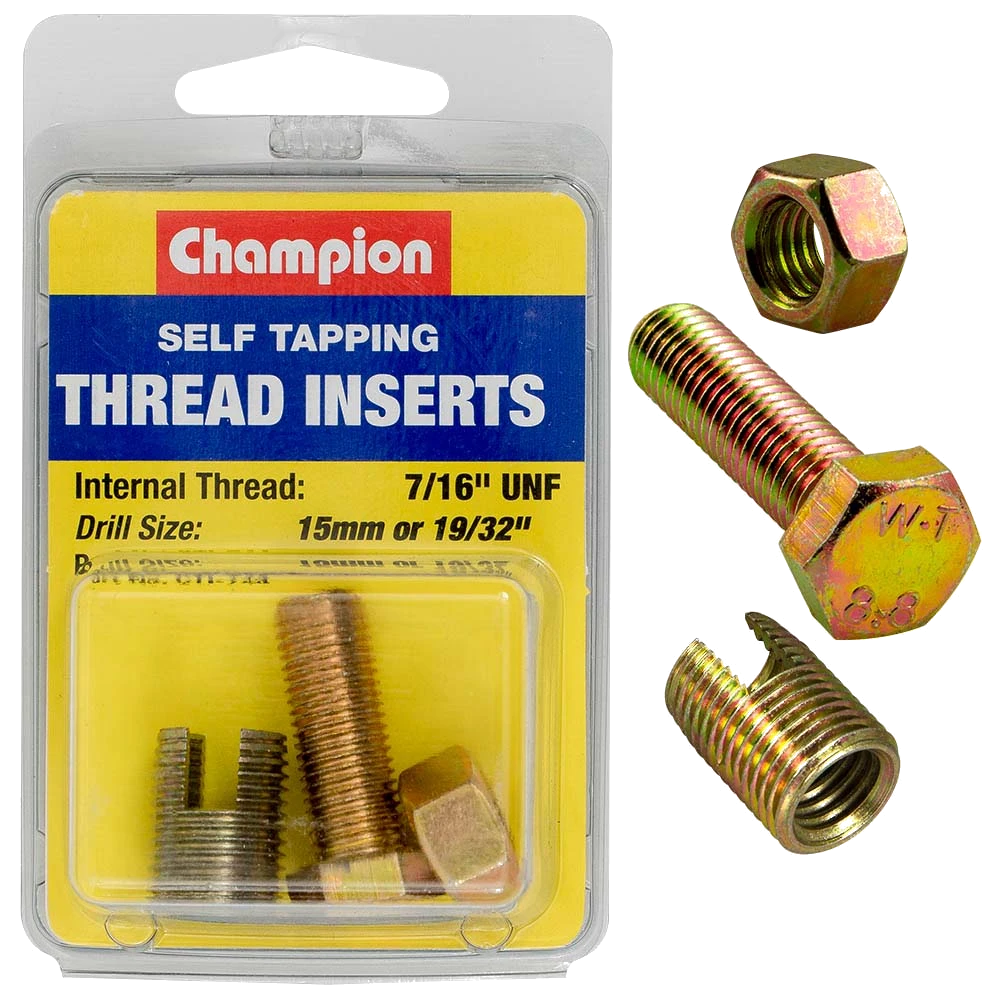 Champion S/Tapp. Thread Insert - 7/16in UNF -1pk