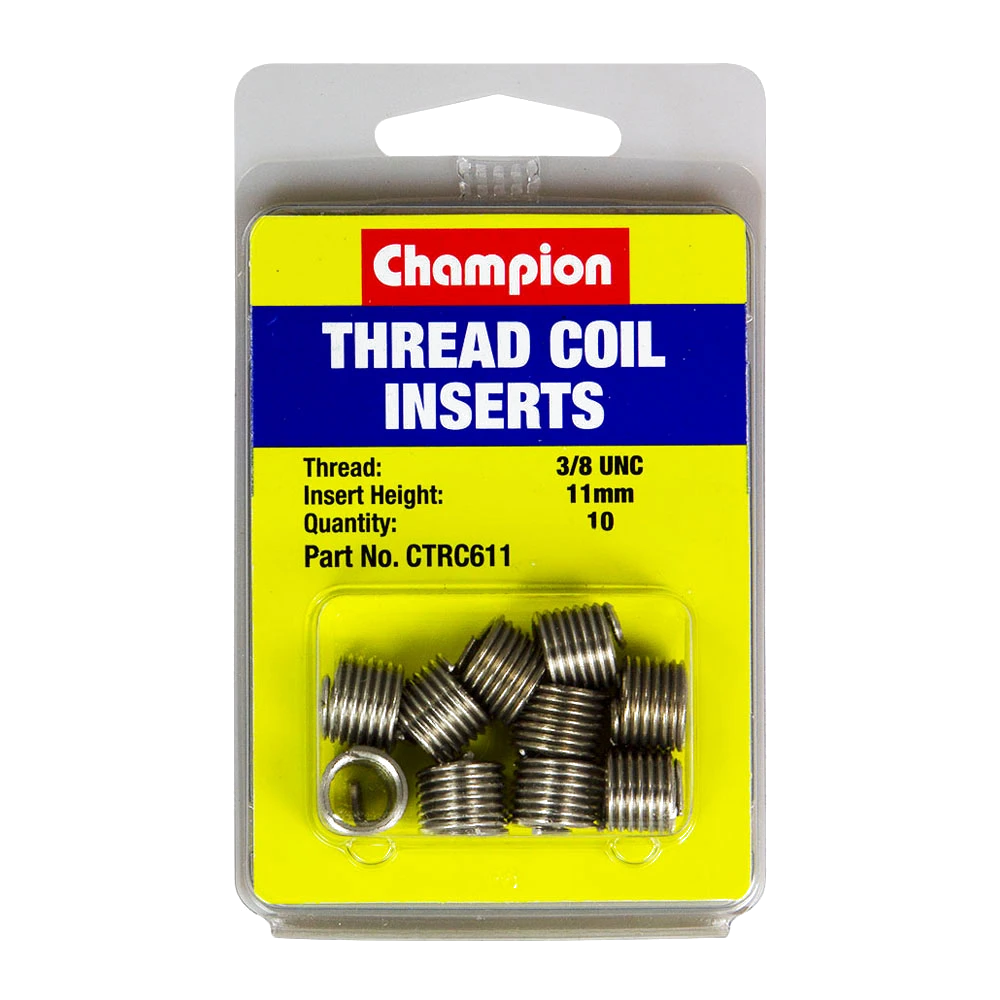 Champion 3/8in UNC x 11mm Thread Insert Refills -10pk