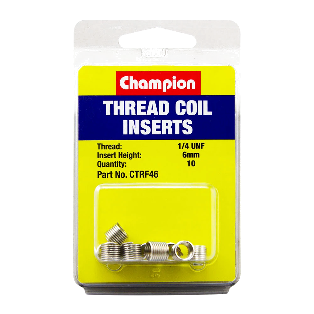 Champion 1/4in UNF x 6mm Thread Insert Refills -10pk