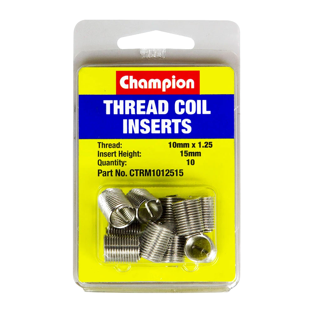 Champion M10 x 1.25 x 15mm Thread Insert Refills -10pk