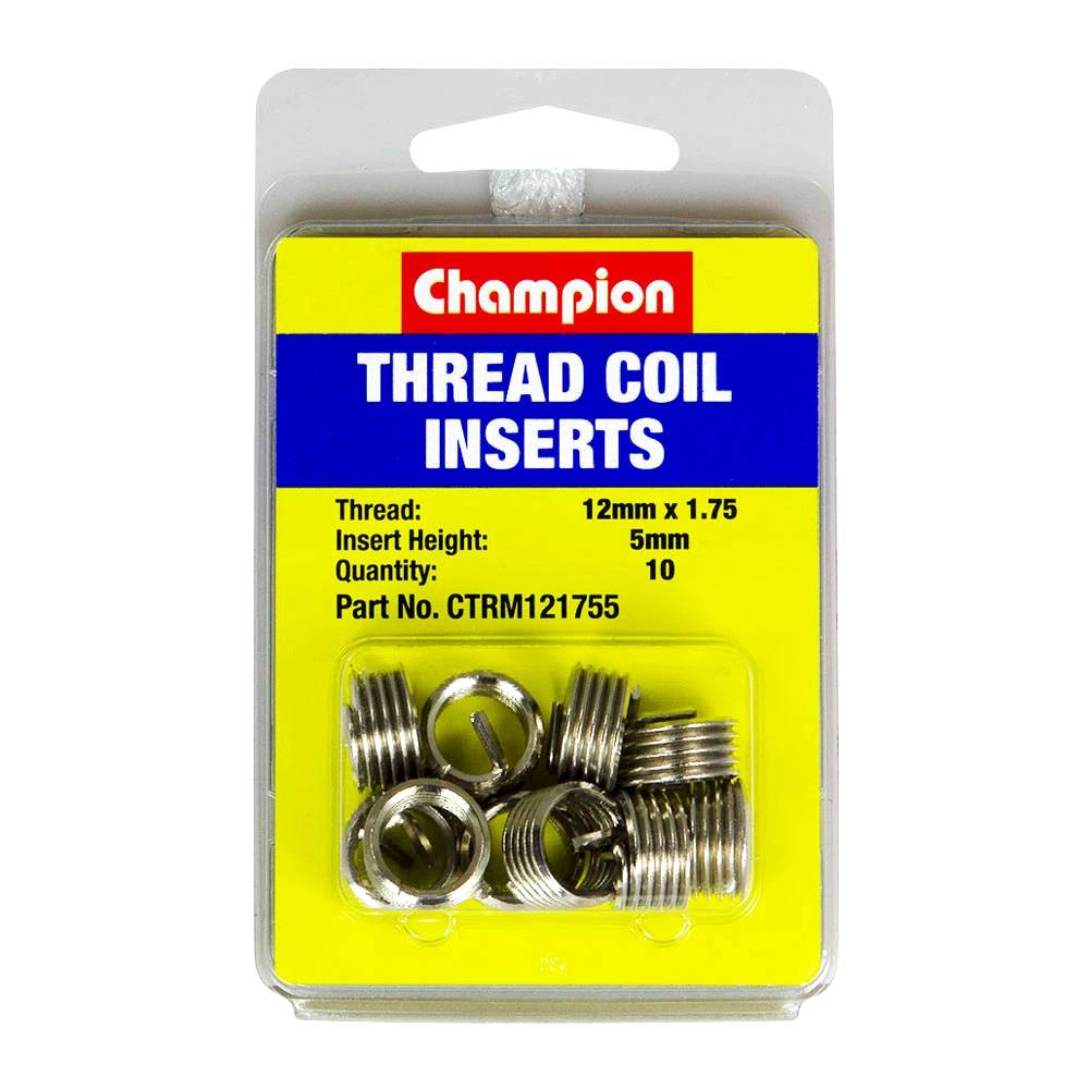 Champion M12 x 1.75 x 5mm Thread Insert Refills -10pk**