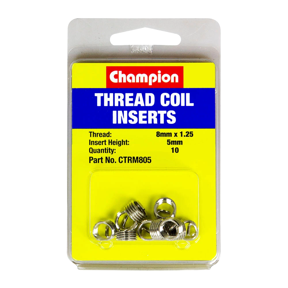 Champion M8 x 1.25 x 5mm Thread Insert Refills -10pk