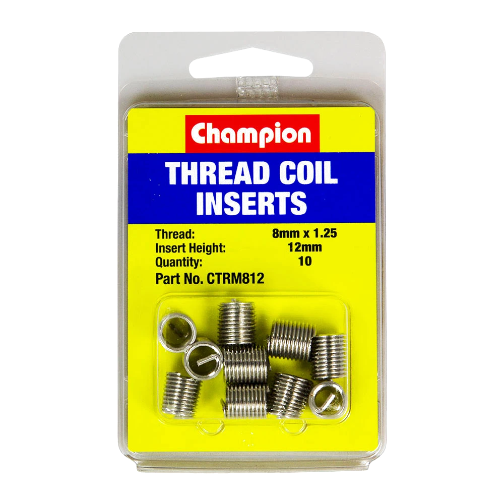 Champion M8 x 1.25 x 12mm Thread Insert Refills -10pk