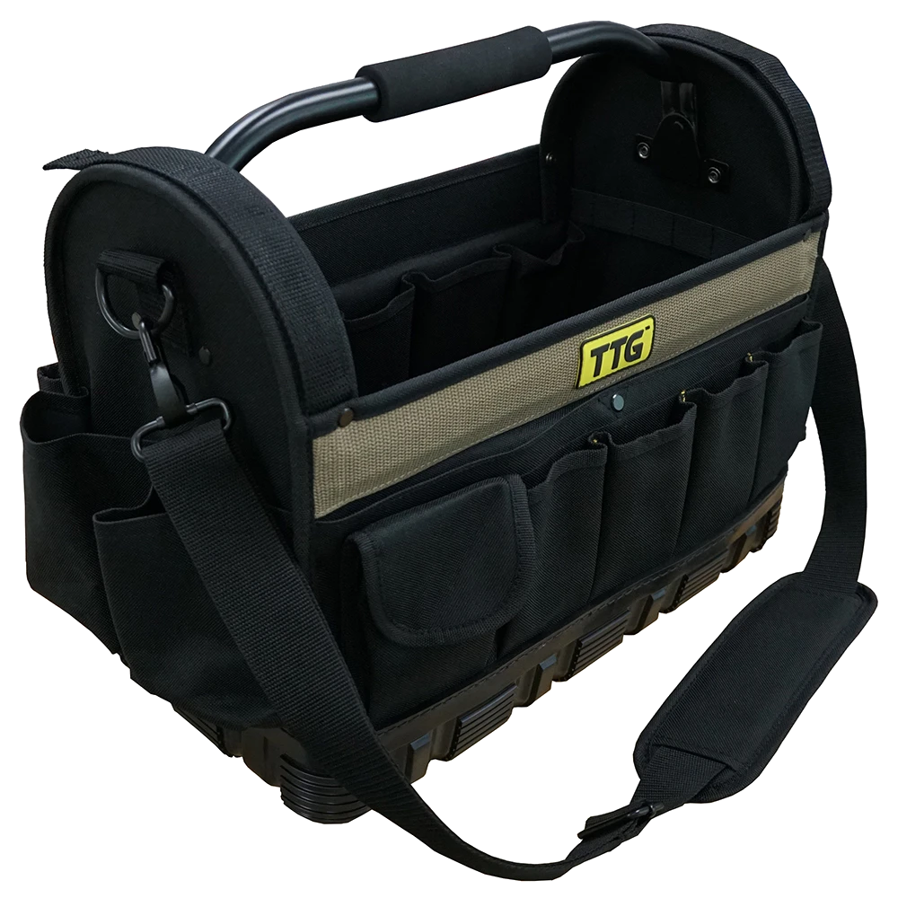 TTG 16in Open Top Tool Bag w/ Moulded Rubber Base