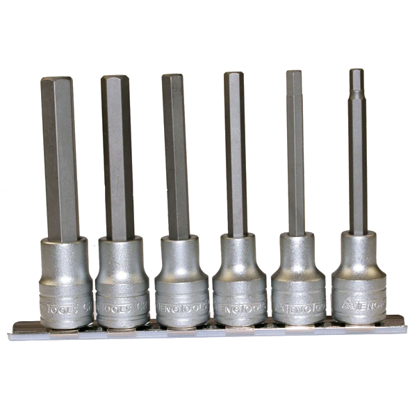 Teng 6pc 1/2in Dr. Long Hex Socket Set 5-12mm