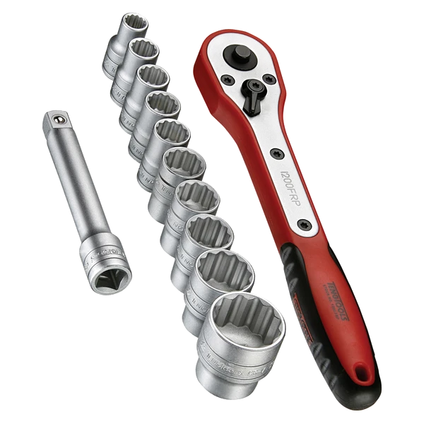 Teng 12pc 1/2in Dr. Socket Set w/Case 8-24mm