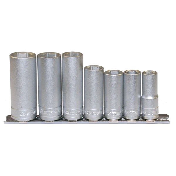 Teng 7pc 3/8in Dr. Deep mm Socket Set 10-19mm