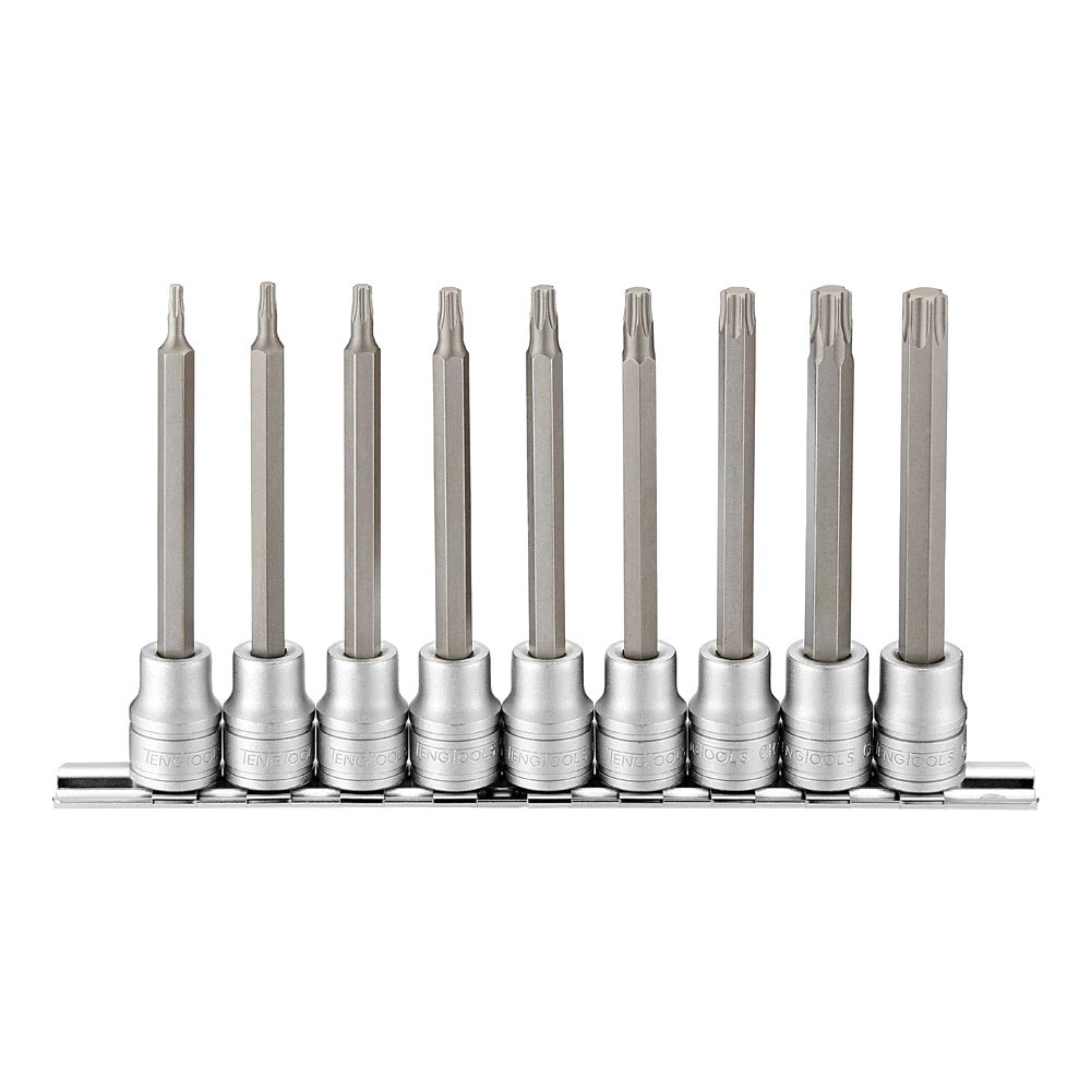 Teng 9pc 3/8in Dr. Long TX Bit Socket Set - TX10-TX50
