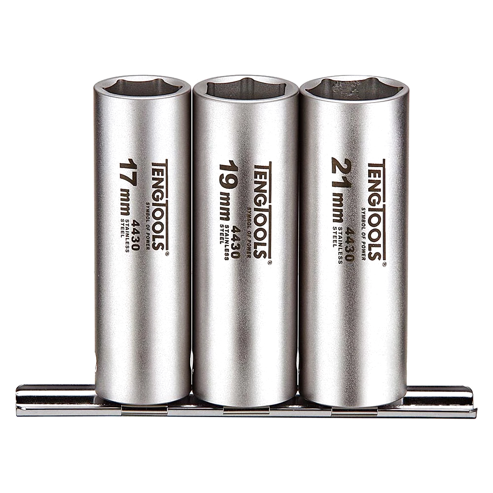 3pc 1/2in Dr. Deep Skt Set 17 19 21(6-Pnt)**