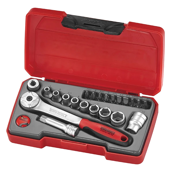 Teng 22pc 1/4in Dr. Mini Metric Socket Set