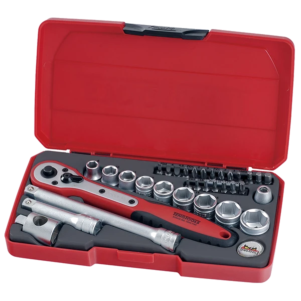 Teng 34pc 3/8in Dr. Metric Reg. Socket Set
