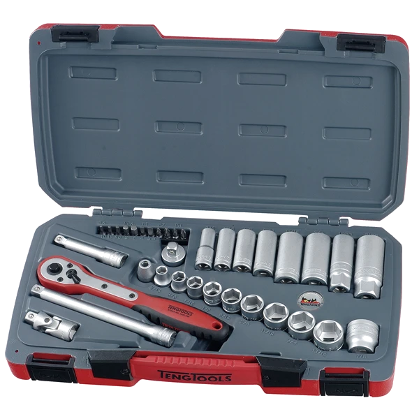 Teng 35pc 3/8in Dr. Imperial Reg/Deep Socket Set
