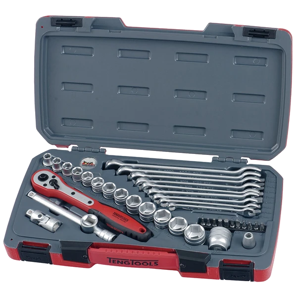 Teng 39pc 3/8in Dr. Metric Reg. Socket & Spanner Set