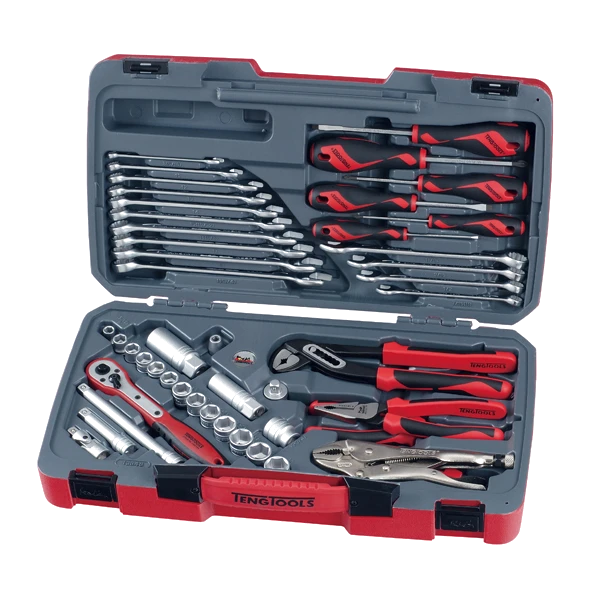 Teng 48pc 3/8in Dr. Metric/AF Socket & Tool Set