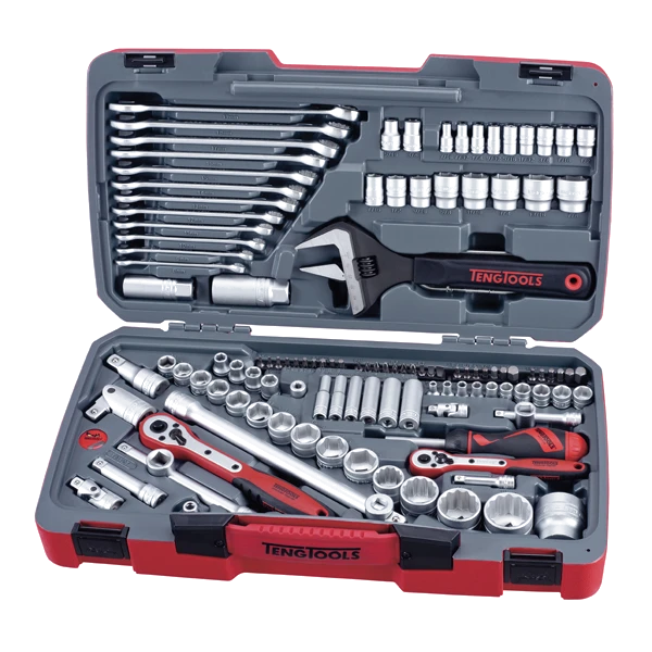 Teng 127pc 1/4in-3/8in-1/2in Dr. Metric Socket & Tool Set