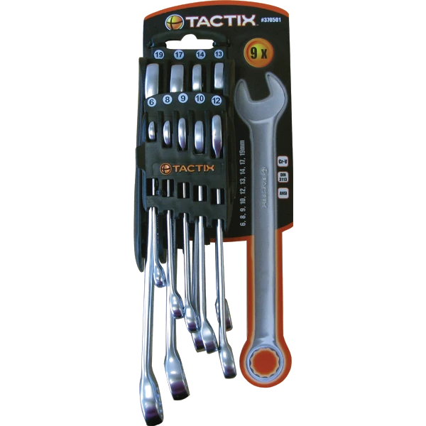 Tactix 9pc Combination Spanner Set - Metric