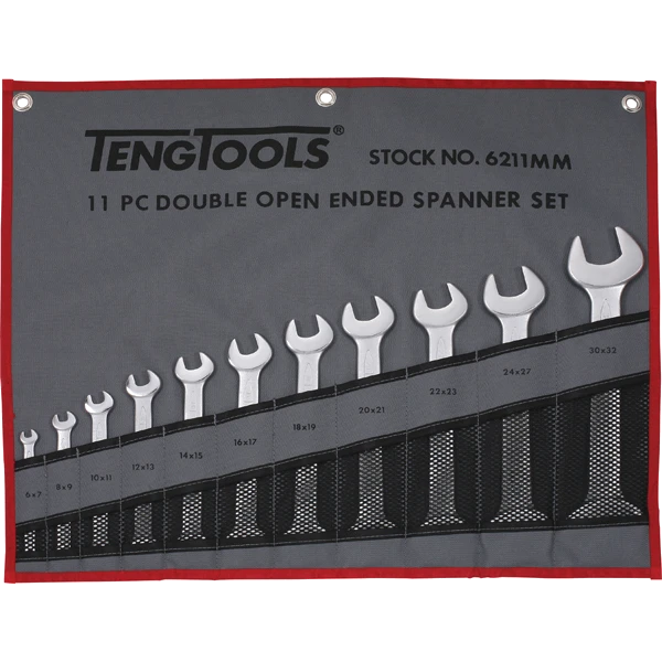 Teng 11pc Double Open-End Spanner Set 6-32mm