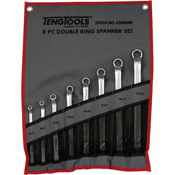 Teng 8pc Double off-Set Ring Spanner Set 6-22mm