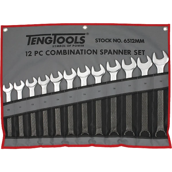 Teng 12pc Combination Metric Spanner Set w/Wallet 20-32mm