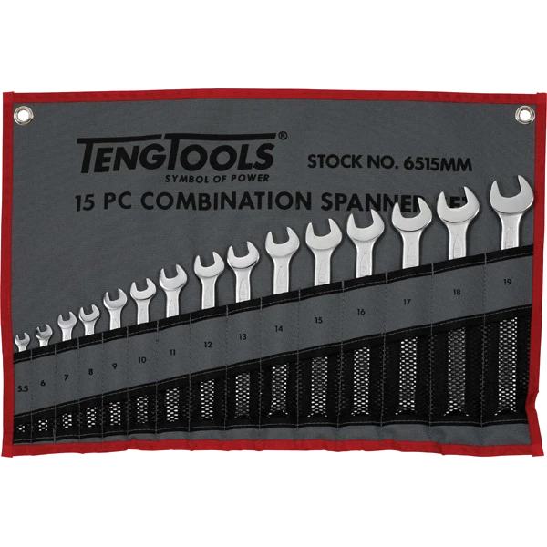 Teng 15pc Combination Metric Spanner Set w/Wallet 5.5-19mm