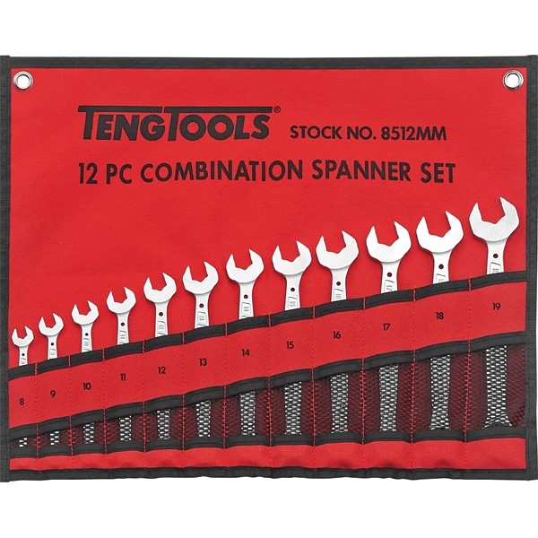Teng 12pc Antislip Comb Span Set W/Wallet 8-19mm