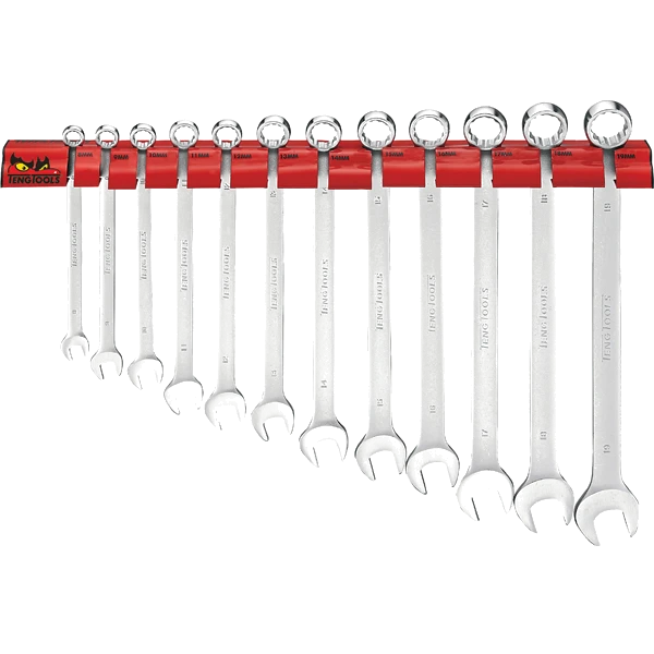 Teng 12pc LMP Metric Spanner Set 8-19mm w/ Wall Rack