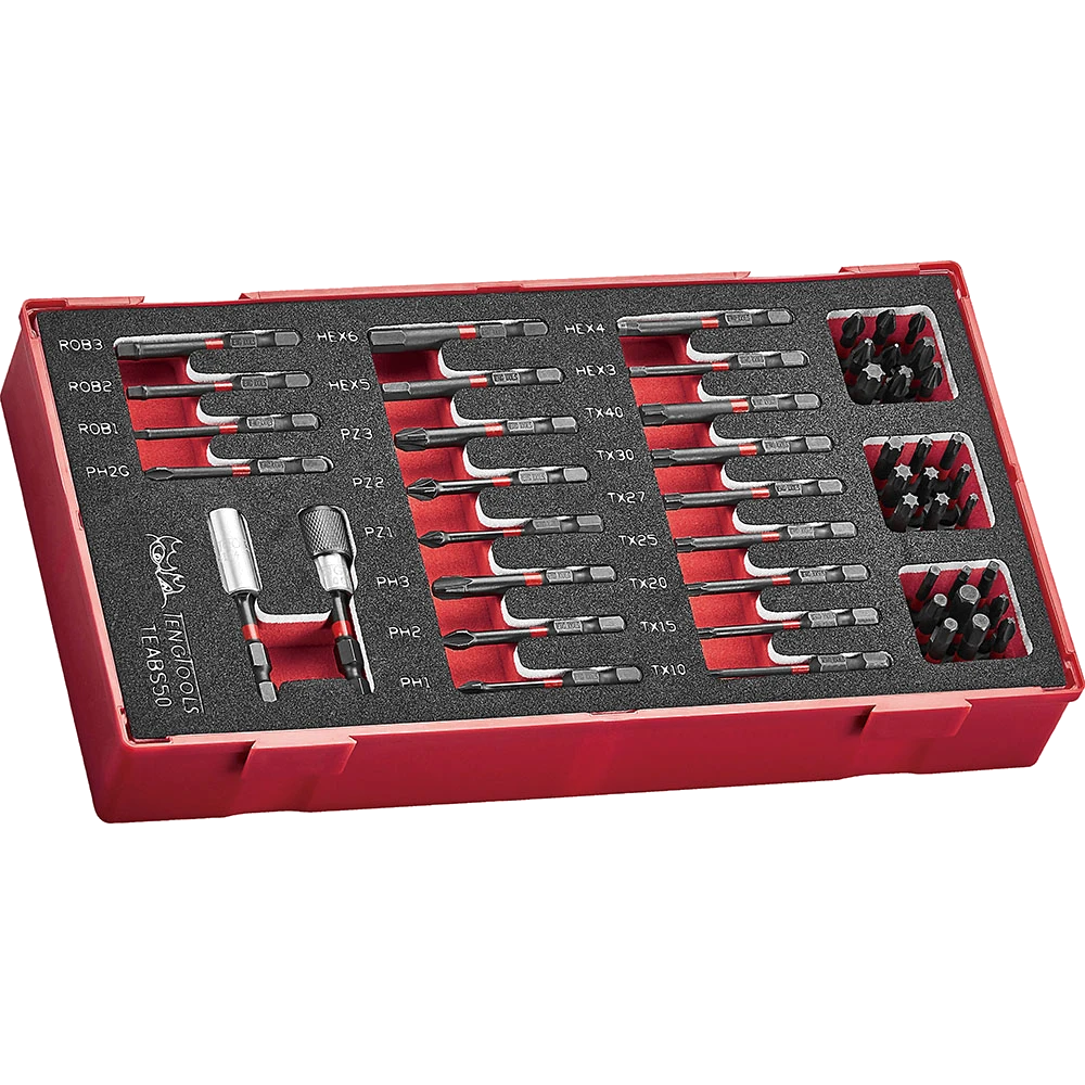 Teng 50pc Impact Bits Set - TEA-Tray