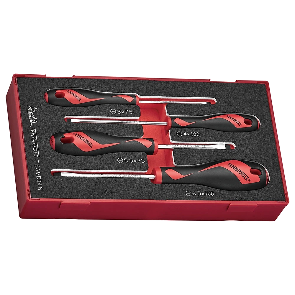 Teng 4pc Screwdriver Set Flat