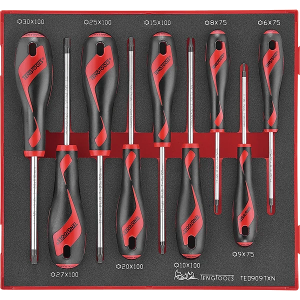Teng 9pc MD TX Screwdriver Set 6-30 - TED-Tray