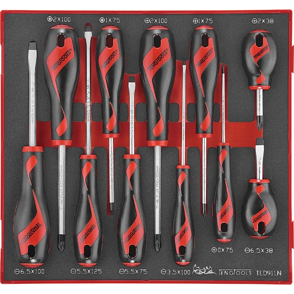 Teng 11pc MD Screwdriver Set - TED-Tray