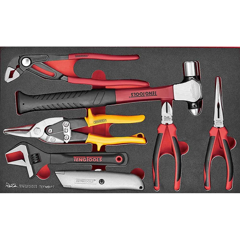 Teng 7pc Plier And Hammer Set (EVA)