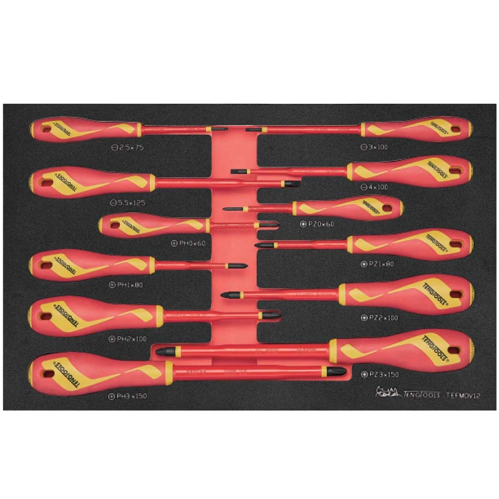 Teng 12pc Screwdriver Set Insulated