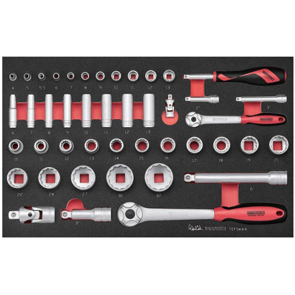 Teng 44pcSocket Set 1/4in and 1/2in Drive