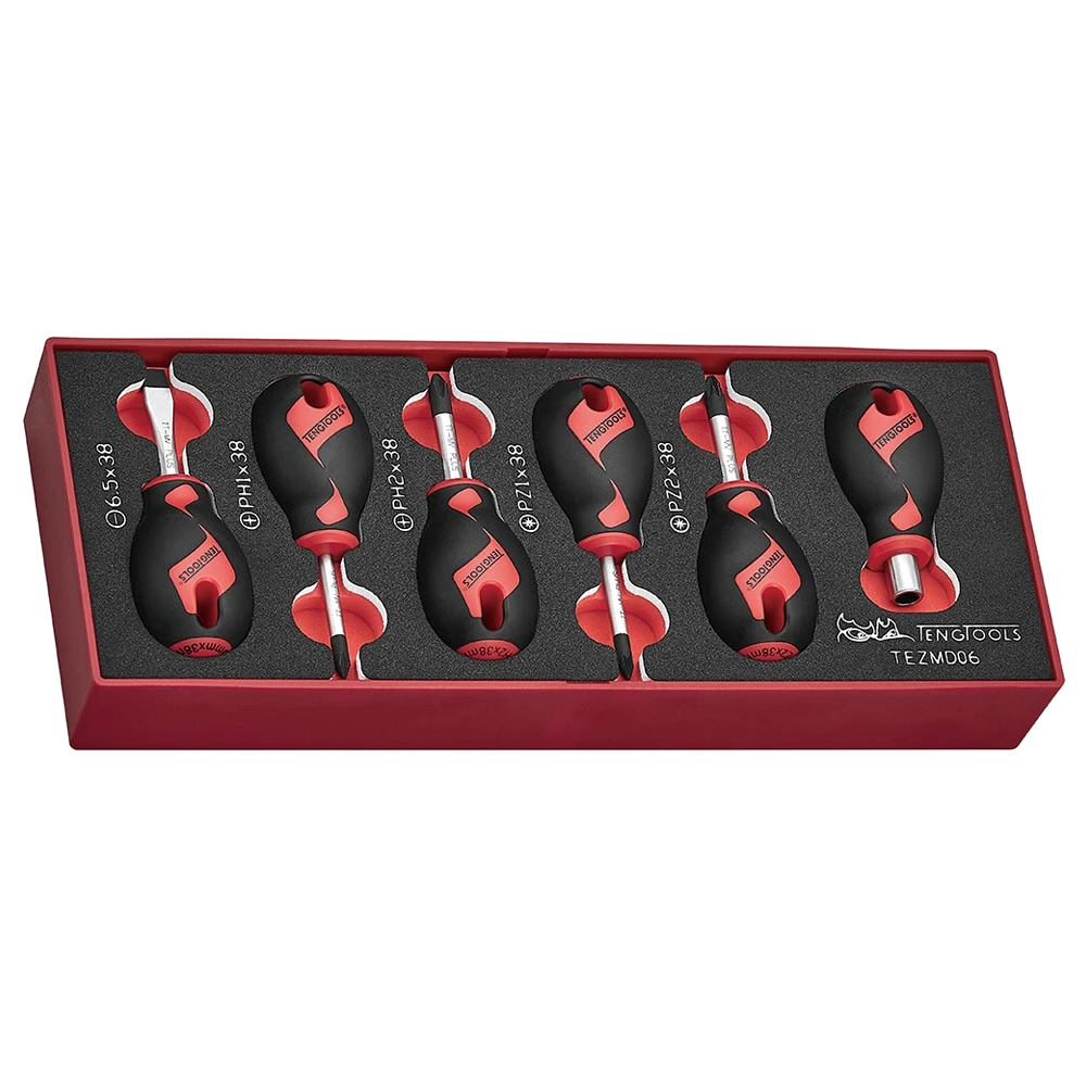 Teng 6pc Stubby Screwdriver Set